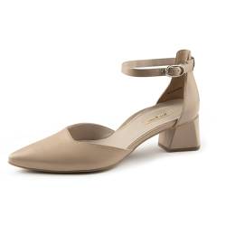 Paul Green Damen Pumps, Frauen Riemchen Pumps,stöckelschuhe,feine halteriemen,elegant,Absatzschuhe,high Heels,Heels,Beige (Biscuit),37 EU / 4 UK von Paul Green