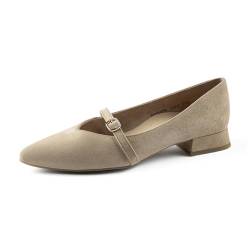 Paul Green Damen SUPER Soft Ballerina, Frauen Klassische Ballerinas,Halbschuhe,Sommerschuhe,Ballerina-Schuhe,flach,Hellbraun (Dakar),37.5 EU / 4.5 UK von Paul Green