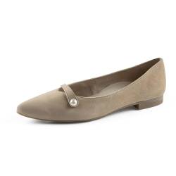 Paul Green Damen SUPER Soft Ballerina, Frauen Klassische Ballerinas,Halbschuhe,Sommerschuhe,Slipper,Ballerina-Schuhe,flach,Beige (Dakar),38 EU / 5 UK von Paul Green