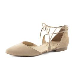 Paul Green Damen SUPER Soft Ballerina, Frauen Riemchenballerinas,flach,Ausgehschuhe,Abendschuhe,Slip-ons,Riemchen,Ballerinen,Beige (Dakar),37.5 EU / 4.5 UK von Paul Green