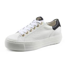 Paul Green Damen SUPER Soft Pauls, Frauen Low-Top Sneaker,Strassenschuhe,Sportschuhe,Freizeitschuhe,Turnschuhe,Laufschuhe,Weiß (White/Black),42 EU / 8 UK von Paul Green