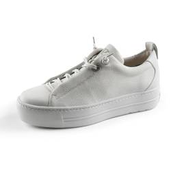 Paul Green Damen SUPER Soft Pauls, Frauen Low-Top Sneaker,schnürschuhe,schnürer,Plateausohle,Halbschuhe,straßenschuhe,Weiß (White/Silver),36 EU / 3.5 UK von Paul Green