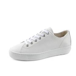 Paul Green Damen SUPER Soft Pauls, Frauen Low-Top Sneaker,schnürschuhe,schnürer,Plateausohle,Halbschuhe,straßenschuhe,Weiß (White/Silver),38.5 EU / 5.5 UK von Paul Green