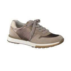 Paul Green Damen SUPER Soft Sneaker mit Wechselfußbett, Frauen Bequemschuhe,Wechselfußbett,Halbschuhe,schnürer,Beige Metallic (Grain/Grunge),38.5 EU / 5.5 UK von Paul Green