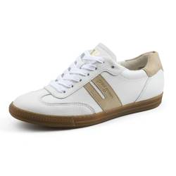 Paul Green Damen Sneaker, Frauen Low-Top Sneaker,Laufschuhe,schnürschuhe,schnürer,Halbschuhe,straßenschuhe,Strassenschuhe,Weiß (White/Sabbia),37 EU / 4 UK von Paul Green