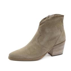 Paul Green Damen Stiefelette, Frauen Ankle Boots,uebergangsschuhe,uebergangsstiefel,knöchelhoch,reißverschluss,stiefel,Beige (GRAIN),42 EU / 8 UK von Paul Green