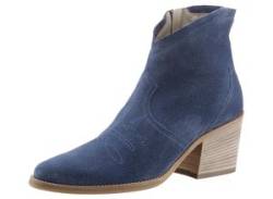 Stiefelette PAUL GREEN Gr. 40, blau (jeansblau) Damen Schuhe Ankleboots Cowboy-Stiefelette Reißverschlussstiefeletten von Paul Green
