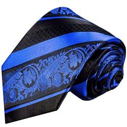 Paul Malone Palm Beach Blaue Krawatte extra lang (165cm) barock gestreift 100% Seide von Paul Malone Palm Beach