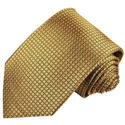 Paul Malone Palm Beach Goldene Krawatte für Herren modern kariert Waffelmuster Seide von Paul Malone Palm Beach
