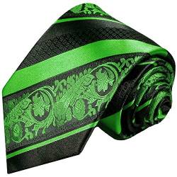 Paul Malone Palm Beach Grüne Krawatte extra lang (165cm) barock gestreift 100% Seide von Paul Malone Palm Beach