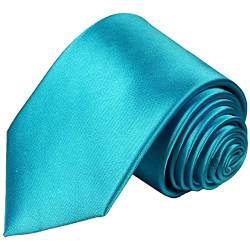 Paul Malone Palm Beach Türkise Krawatte für Herren modern uni satin Seide von Paul Malone Palm Beach