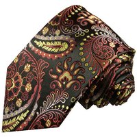 Paul Malone Krawatte Elegante Seidenkrawatte Herren Schlips paisley Hochzeit 100% Seide Schmal (6cm), rot gelb schwarz 553 von Paul Malone