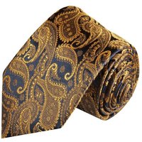 Paul Malone Krawatte Herren Seidenkrawatte Schlips modern paisley brokat 100% Seide Schmal (6cm), braun 512 von Paul Malone