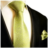 Paul Malone Krawatte Herren Seidenkrawatte und Tuch modern floral 100% Seide (Set, 2-St., Krawatte mit Einstecktuch) Schmal (6cm), grün 973 von Paul Malone