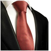 Paul Malone Krawatte Herren Seidenkrawatte und Tuch modern gepunktet 100% Seide (Set, 2-St., Krawatte mit Einstecktuch) Schmal (6cm), rot pink 978 von Paul Malone