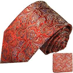 Rotes paisley XL Krawatten Set 2tlg 100% Seidenkrawatte (extra lange 165cm) von Paul Malone