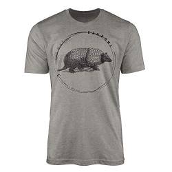 Darwin Evolution-Serie Gürteltier T-Shirt für Herren in Bester Qualität. von Paul Sinus Art