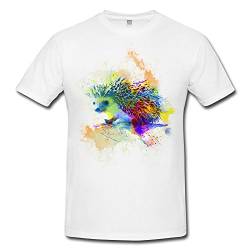 Igel Herren T- Shirt, Stylisch aus Paul Sinus Aquarell Color von Paul Sinus Art
