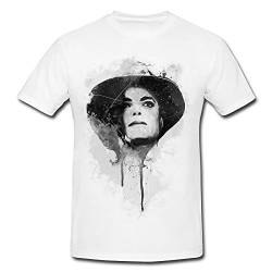 Michael Jackson I T-Shirt Herren, weiß mit Aufdruck von Paul Sinus Art