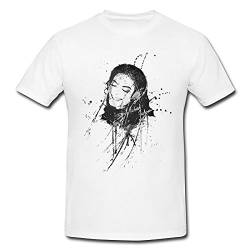 Michael-Jackson-III T-Shirt Herren, weiß mit Aufdruck von Paul Sinus Art