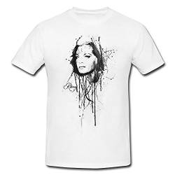 Romy-Schneider T-Shirt Mädchen Frauen, weiß mit Aufdruck von Paul Sinus Art