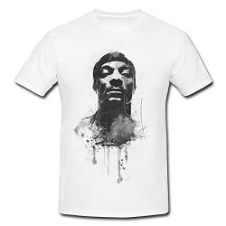 Snoop Dogg T-Shirt Herren, weiß mit Aufdruck von Paul Sinus Art