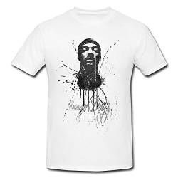 Snoop-Dogg T-Shirt Herren, weiß mit Aufdruck von Paul Sinus Art