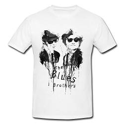 The-Blues-Brothers T-Shirt Herren, weiß mit Aufdruck von Paul Sinus Art