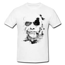 The Joker The Dark Knight T-Shirt Herren, weiß mit Aufdruck von Paul Sinus Art