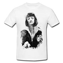 Uma Thurman Pulp Fiction T-Shirt Herren, weiß mit Aufdruck von Paul Sinus Art