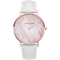 Paul Valentine Quarzuhr ROSE GOLD PINK SEASHELL WHITE von Paul Valentine