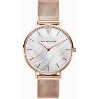 Paul Valentine Quarzuhr ROSE GOLD SEASHELL MESH von Paul Valentine