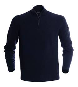 PAUL & SHARK Herren Pullover Shetland Half Zip Regular Fit Größe, marineblau, Medium von Paul & Shark