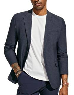 PaulJones Herren Blazer Anzugjacke Sportlich Trachte Jackett für Herren Regular Fit M Navy blau 581-2 von PaulJones