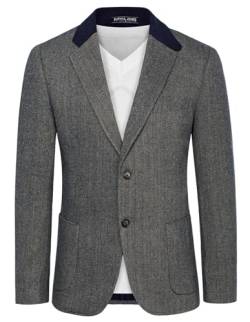 PaulJones Herren Business Sakko Winter Anzugjacke mit 2 Knöpfe Cord Sakko Modische Blazer 462A23-6 von PaulJones