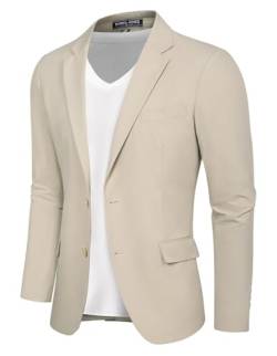 PaulJones Sakko Herren Slim Fit Anzugjacke Sportlich Herren Blazer Casual Anzugjacken XL Aprikose 571S24-4 von PaulJones