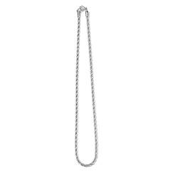 Paula & Fritz® Edelstahl Hals-Kette Damen Silber 460-mm Lang 3-mm Breit ca 11-Gramm Herren-Kette Hals-Schmuck Kordelkette Frauen-Ketten Männer-Ketten von Paula & Fritz