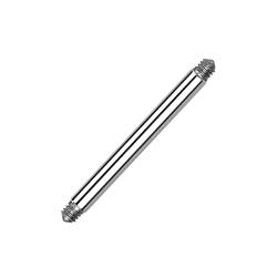 Paula & Fritz® Piercing Ersatz-Stab 10-mm Titan-IUM Grade 23 Silber Außen-Gewinde 1,6-mm Stärke Kombinierbar Gerade Barbell Hantel Brust-Piercing von Paula & Fritz