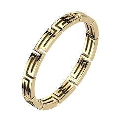 Paula & Fritz® Ring Damen Bandring Gold 316L Chirurgenstahl Größe 52 (16,6) 2,7-mm breit Damen-Ring Herren-Ring Partner-Ring Verlobungs-Ring Ehe-Ring von Paula & Fritz