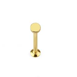 Paula & Fritz® UNIVERSAL Stud Labret Monroe Cartilage Flatball 3mm Gold roségold schwarz Silber Edelstahl Chirurgenstahl 316L LSI253-1604_GD von Paula & Fritz