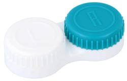 Paule & Knopf Flachbehälter/Kontaktlinsenbehälter mit großen Durchmesser - für Sklerallinsen geeignet Türkis von Paule & Knopf