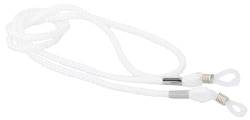 Paule & Knopf Hochwertig gewobenes Nylon - Brillenband V38179 mit einstellbaren Silikonschlaufen in Weiß von Paule & Knopf