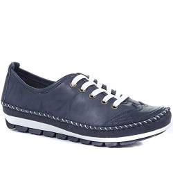 Pavers Damen-Schnürschuhe aus Leder, weite Passform, SIMIN31003, 317 969, navy, 37EU von Pavers