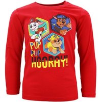 PAW PATROL Langarmshirt Paw Patrol Chase Ruble Marshall Jungen Kinder Shirt Gr. 98 bis 128, 100% Baumwolle von Paw Patrol