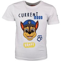 PAW PATROL Print-Shirt Paw Patrol Chase Kinder Jungen kurzarm T-Shirt Gr. 98 bis 128, Weiß oder Grau von Paw Patrol