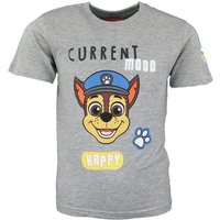 PAW PATROL Print-Shirt Paw Patrol Chase Kinder Jungen kurzarm T-Shirt Gr. 98 bis 128, Weiß oder Grau von Paw Patrol