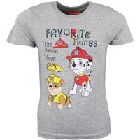 PAW PATROL Print-Shirt Paw Patrol Marshall Rubble Kinder Jungen T-Shirt Gr. 98 bis 128, Rot oder Grau von Paw Patrol