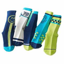 Pawleso Kinder Socken Jungen 5er Pack Weiche Baumwolle Kindersocken Atmungsaktiv Anti Transpiration, Größe 24-27 von Pawleso