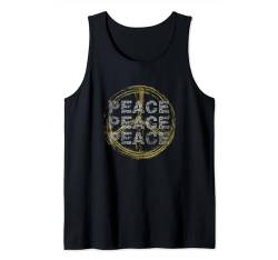 Cooles Friedenszeichen Hippie Grunge Peace Symbol Herren Damen Tank Top von Peace Signs Symbol Gifts And Apparel