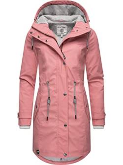 Peak Time Damen Regenjacke Regenmantel Jacke wasserdicht mit Kapuze L60042 Rosenholz22 Gr. XXL von Peak Time